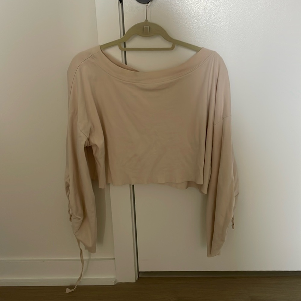 Free People knit on/off shoulder top